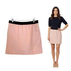 Loft Skirt Women 6 Petite Mini Pink Black Pockets Ann Taylor Metallic Shimmer